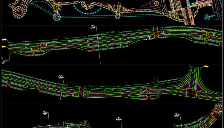 45.Road plan layout Free Drawing