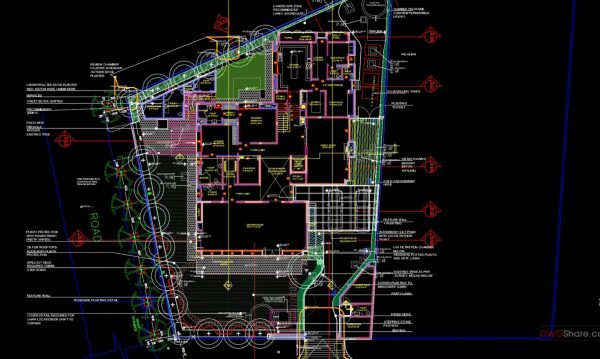 49.Cad File of Roadside Planting Landscape Layout Plan For Free Download
