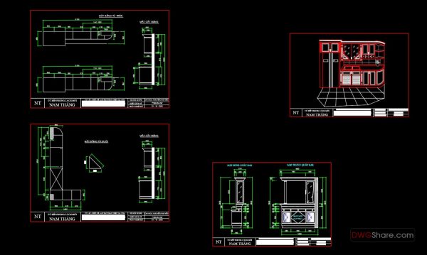 4 years ago
                

                
             1,15957.Traditional kitchen cupboard, kitchen cabinets autocad drawing