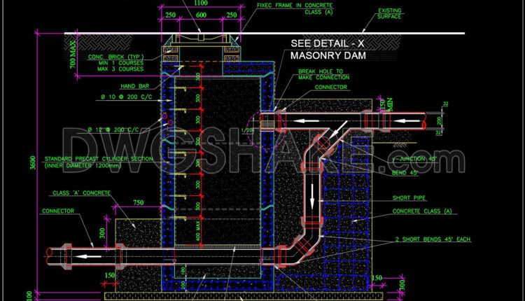 67.standard Manhole Details Autocad Blocks