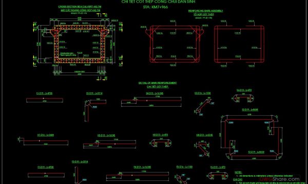 68.Box Culvert Reinforcement Details Free Drawing Download