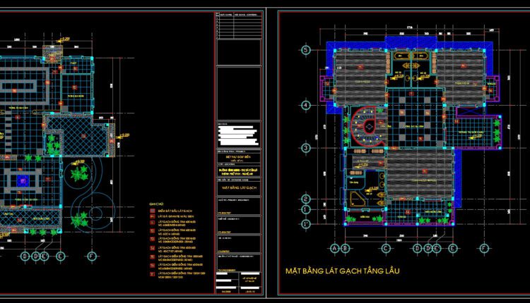 72.CAD Drawings of Tile Flooring