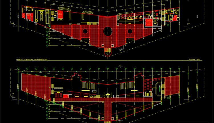 Airport Equipments Layout Plan Autocad File DWG