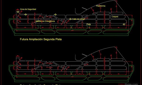 Airport Runway and Taxiway Design Autocad DWG File