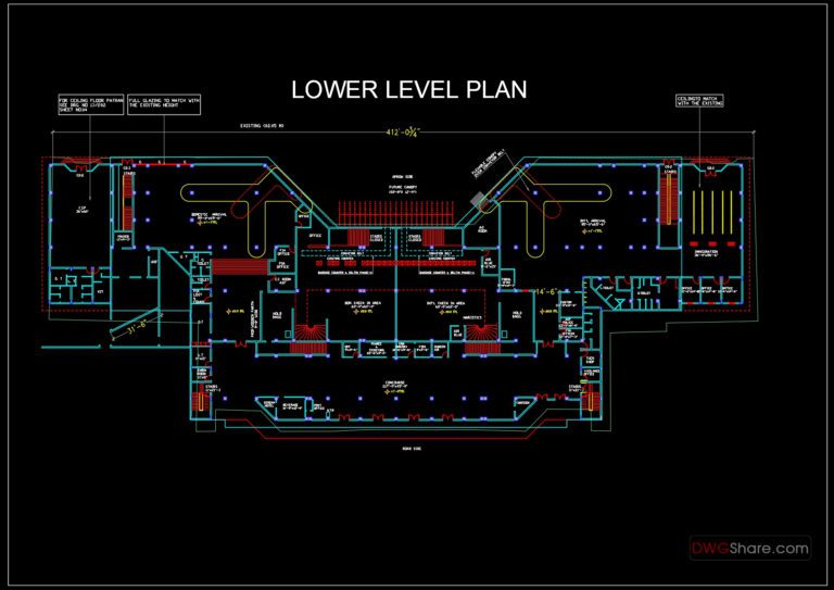 Airport Terminal Building Plan Autocad Drawing DWG