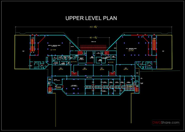 Airport Terminal Building Plan Autocad Drawing DWG