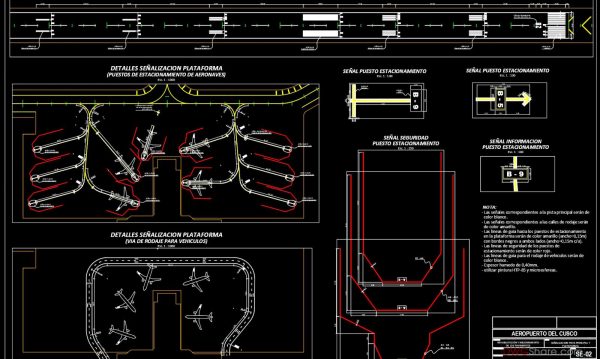 Airpot Runway Signaling Plan Autocad Drawing DWG