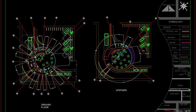 Cafeteria Project Plans Autocad File DWG