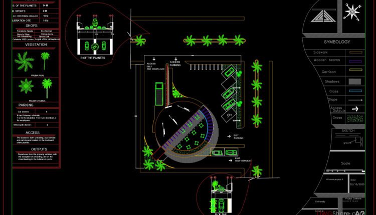 Cafeteria Project Plans Autocad File DWG