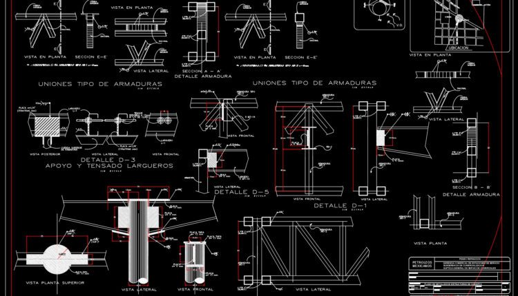 Executive project complete gas station pemex AutoCAD File DWG