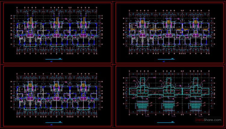 High-rise building construction plans AutoCAD File Free Download