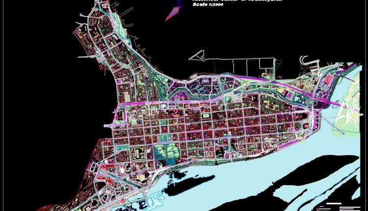 Historical Center of Krasnoyarsk free AutoCAD drawings