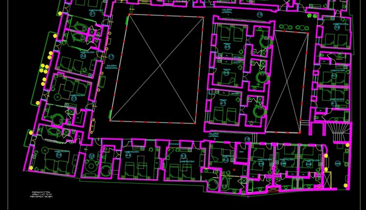 Hotel Design Plan AutoCAD File Free Download