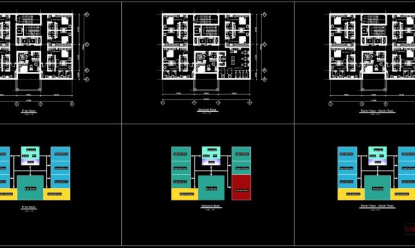 Hotel Elevator and stairs Elevation AutoCAD File DWG