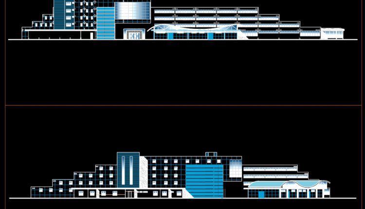 Hotel de 4 estrellas Design Plan AutoCAD File DWG