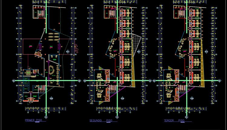 Hotels And Restaurants Plan and Elevation AutoCAD File DWG (1)
