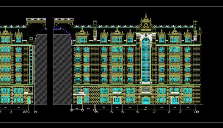 House Classic Facades AutoCAD File Free Download