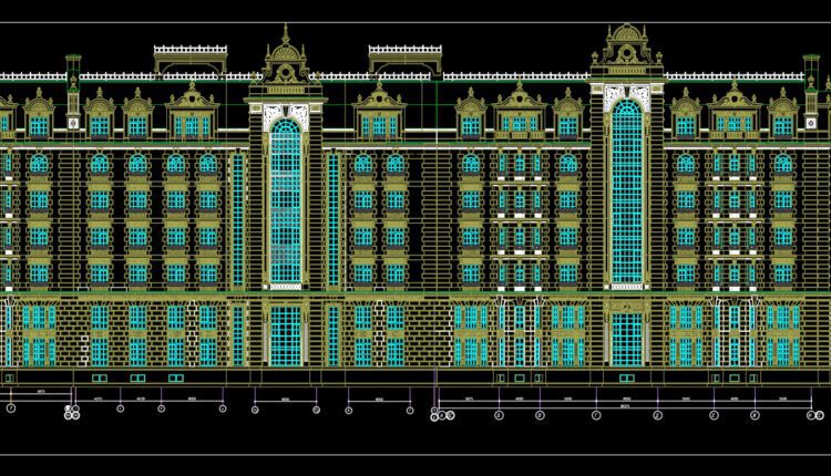House Classic Facades AutoCAD File Free Download