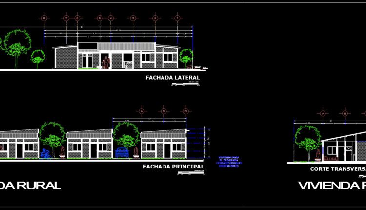 Housing For Sustainable Rural City plans AutoCAD File Free Download