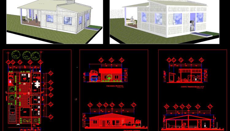 Housing For Sustainable Rural City plans AutoCAD File Free Download