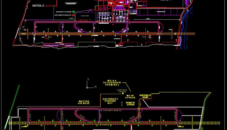 Landside International Airport Layout Plan Autocad Drawing DWG
