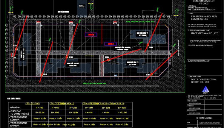 Method Statement Tower Crane free AutoCAD drawings