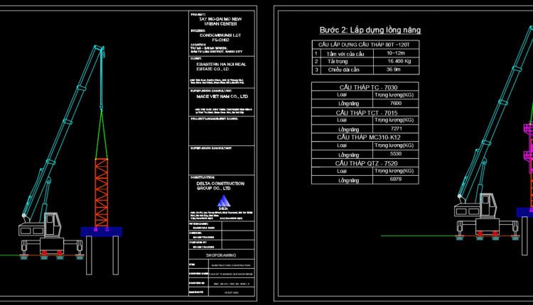 Method Statement Tower Crane free AutoCAD drawings