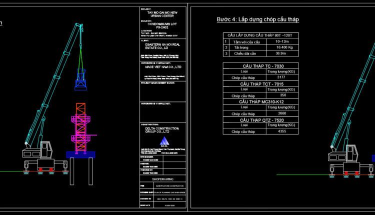 Method Statement Tower Crane free AutoCAD drawings
