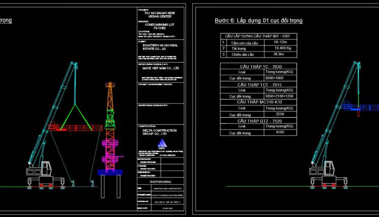 Method Statement Tower Crane free AutoCAD drawings