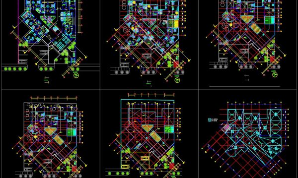Museum Plans and Elevations Project AutoCAD File Free Download