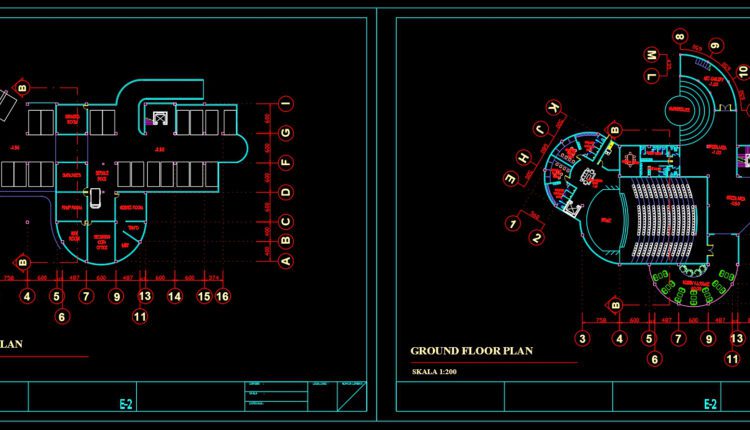 Performing Arts Center Free AutoCAD drawings