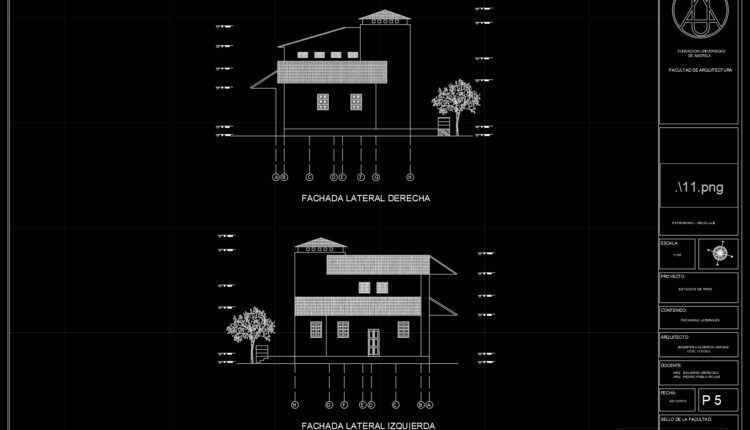 Railway Station Plans and Elevations AutoCAD File DWG
