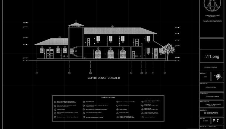 Railway Station Plans and Elevations AutoCAD File DWG