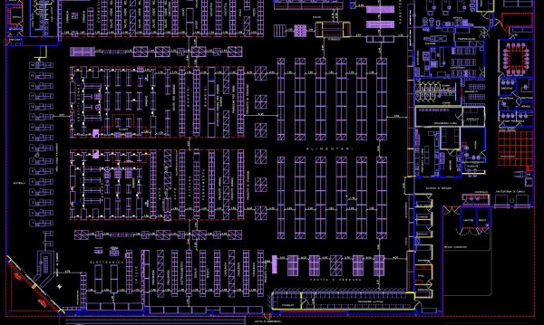 Shopping Center Hypermarket AutoCAD File DWG