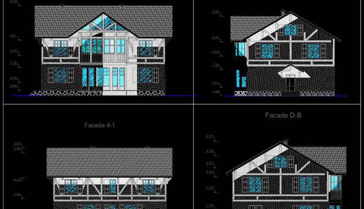 Villa Design Project free AutoCAD drawings (1)