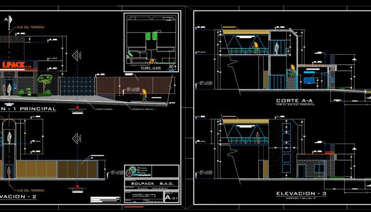 26.Industrial Plant Sol Pack Sac Autocad DWG File