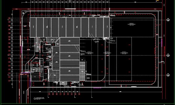 26.Steel Factory Site Roof Plan CAD
