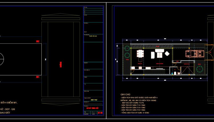 3 Levels House 7.5x20m AutoCAD File Free Download