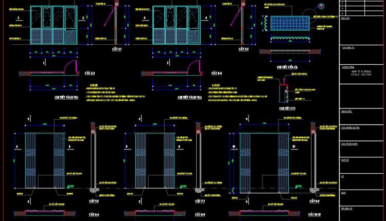 324.Free cad blocks Detail doors windows DWG download
