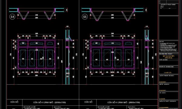 331.Free cad blocks Detail windows DWG download