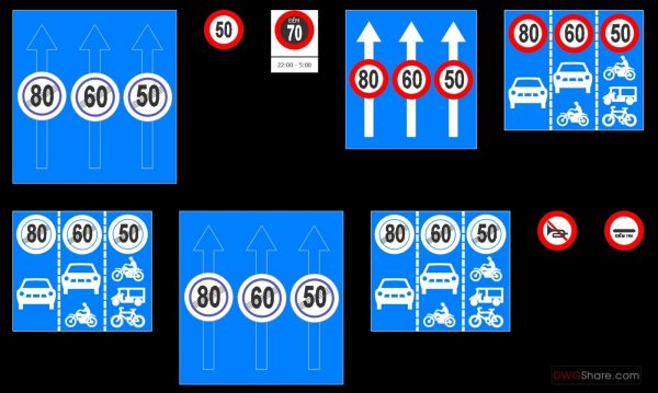 37.Cad Symbol Road Signs Traffic Manual free download