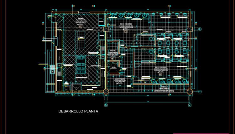 60.Kitchen and Publics Bathroom Project AutoCAD File Free Download
