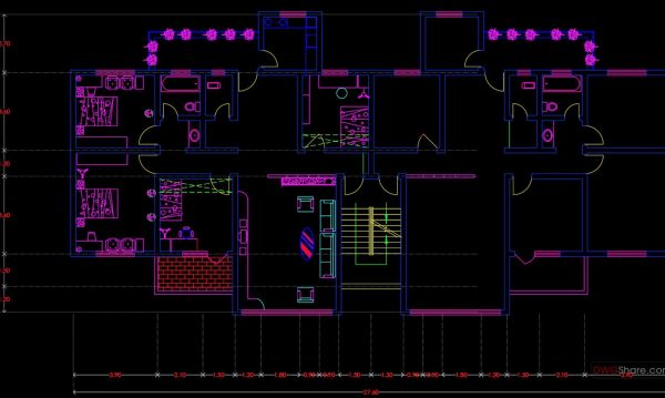 75.Apartment Plans AutoCAD File Free Download