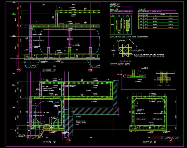 86.Oil Tank Reinforcement detail free drawing