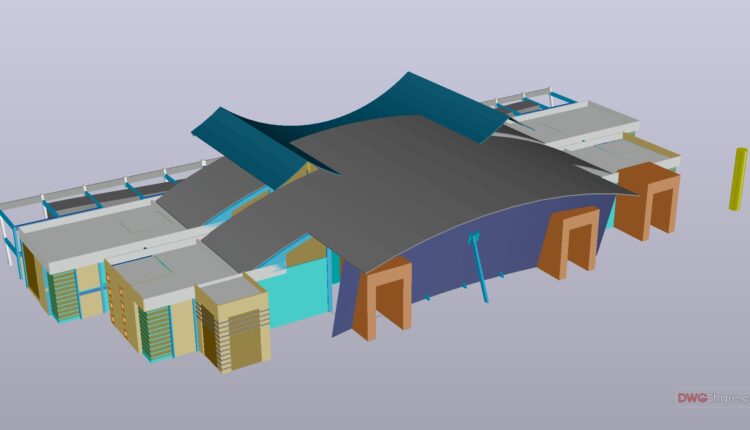 Airport design study in 3d Autocad DWG File
