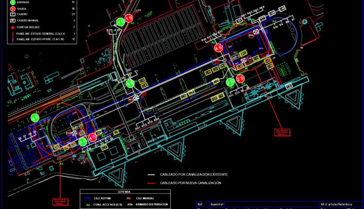 Barcelona Airport Layout Plan Autocad Drawing DWG