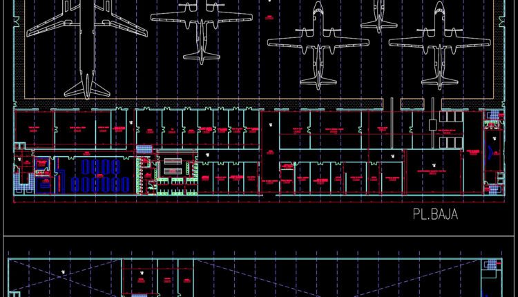 Hangar Layout Plan free Autocad File DWG