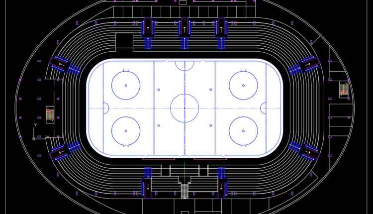 Hockey Arena free AutoCAD File DWG