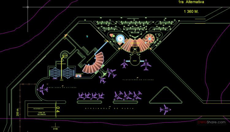 Huncavelica Airport Layout Plan AutoCAD File (1)