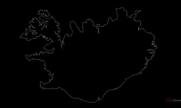 Iceland Map AutoCAD File Download